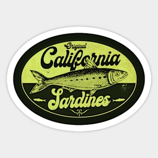 Green California Sardines Sticker